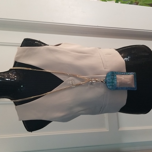 SOLD! NWT!Brahmin Stevie Blue Topaz Croc Embossed Leather ID Card Case Lanyard - Picture 9 of 15